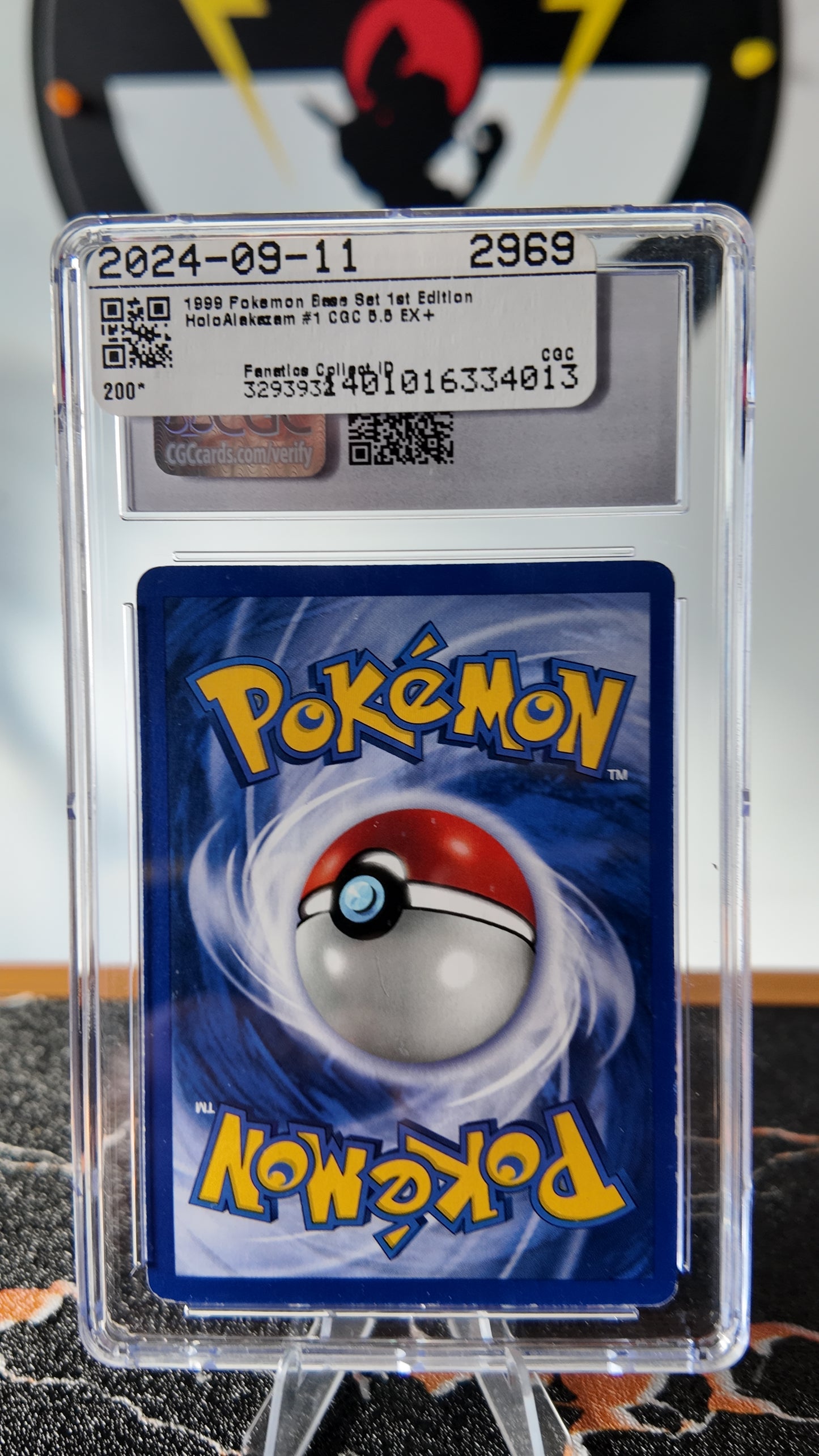 Alakazam base set 1a edición , Shadowless , CGC 5,5