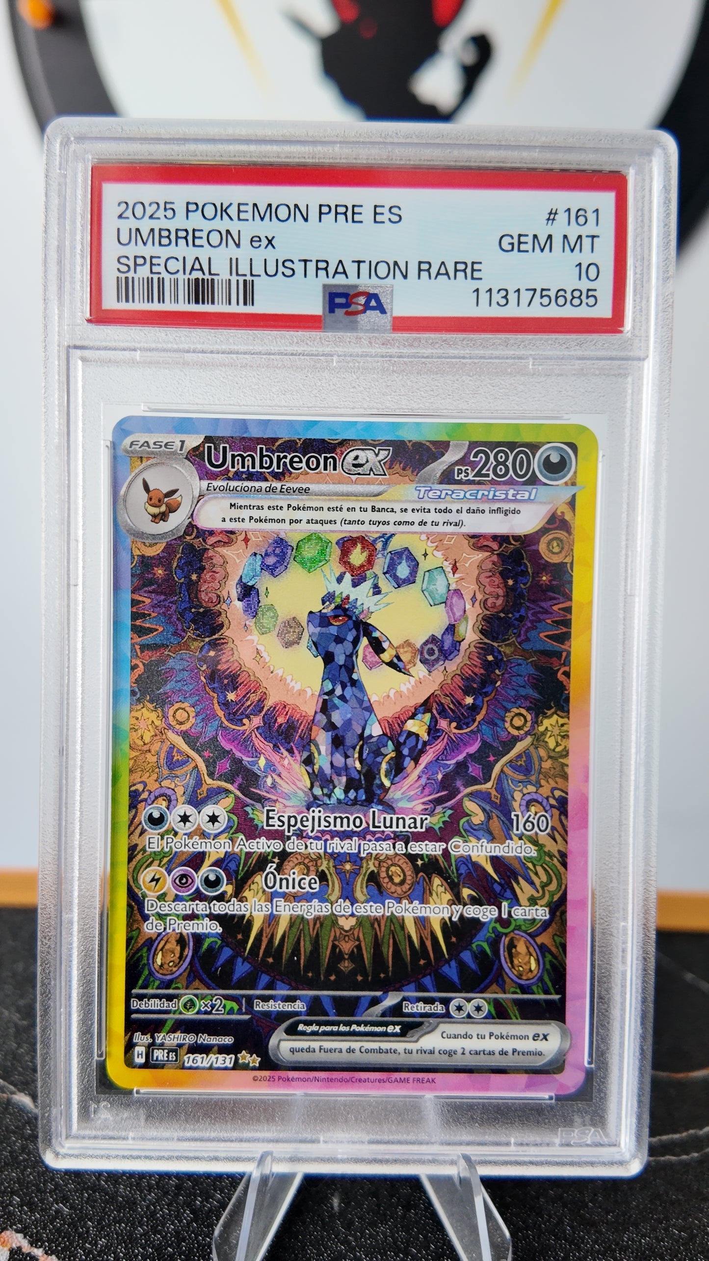 Umbreon ex ,Prismatic Evolutions , Español , PSA 10