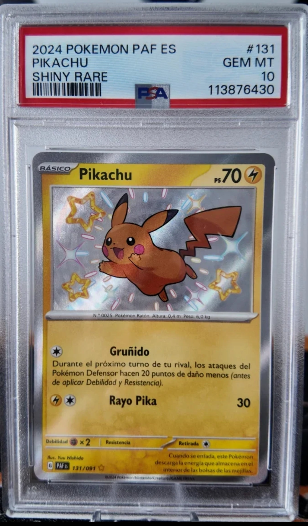 Pikachu Shiny Destinos de Paldea, Español , PSA 10