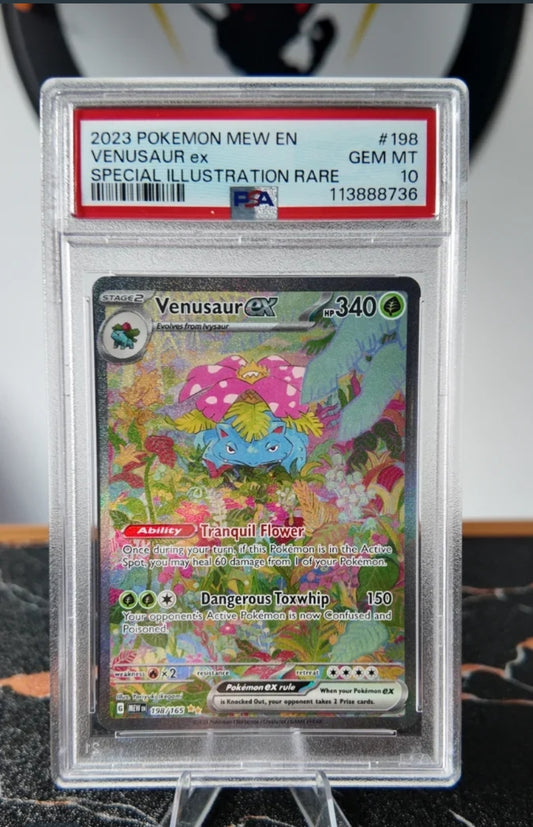 Venusaur ex 151 , PSA 10 , Inglés