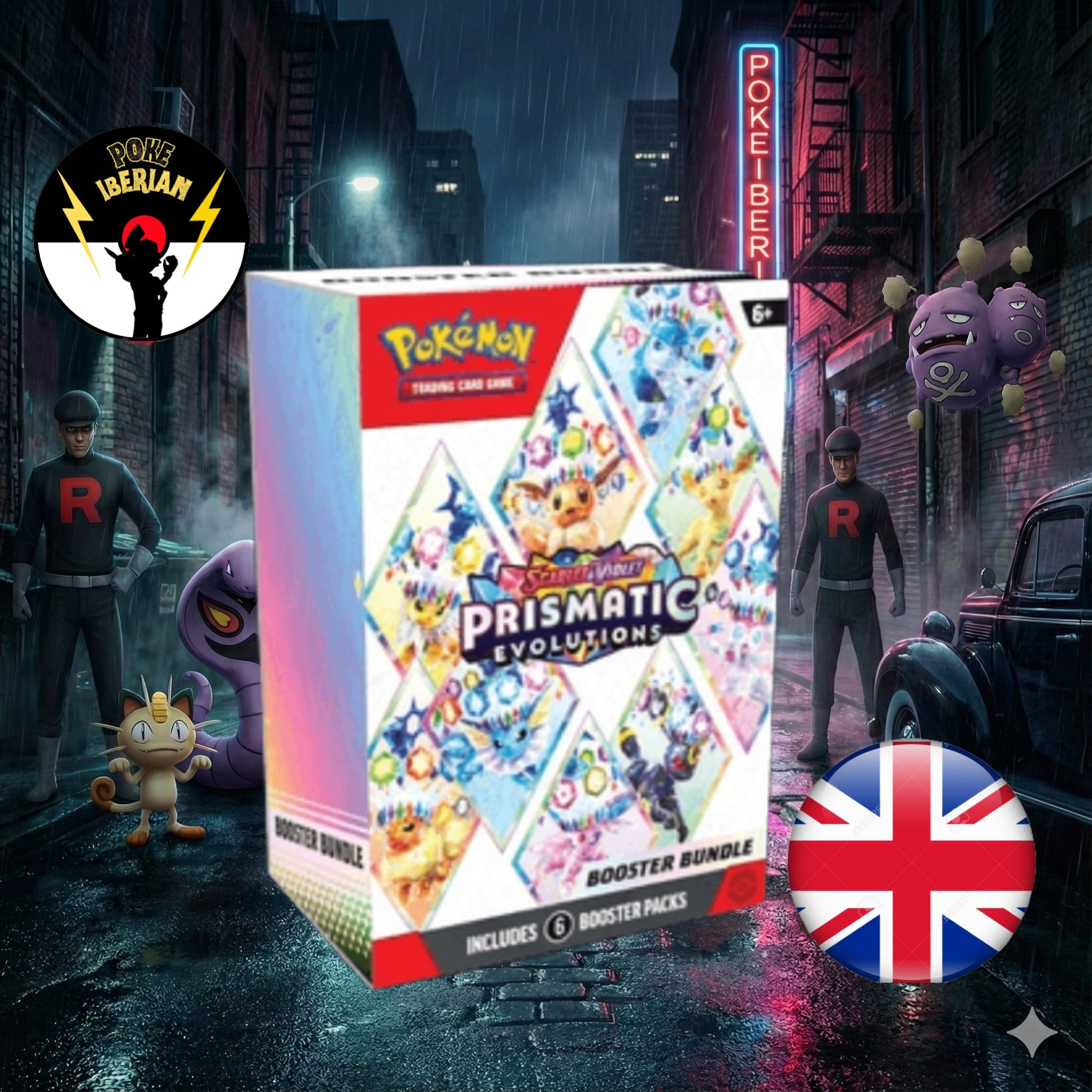 Prismatic Evolutions Booster Bundle, Ingles