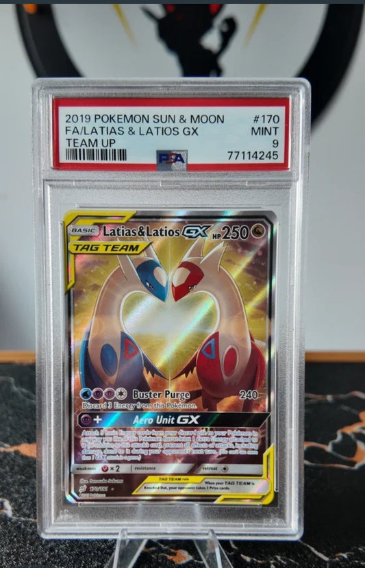 Latias & Latios GX Team Up , inglés, PSA 9