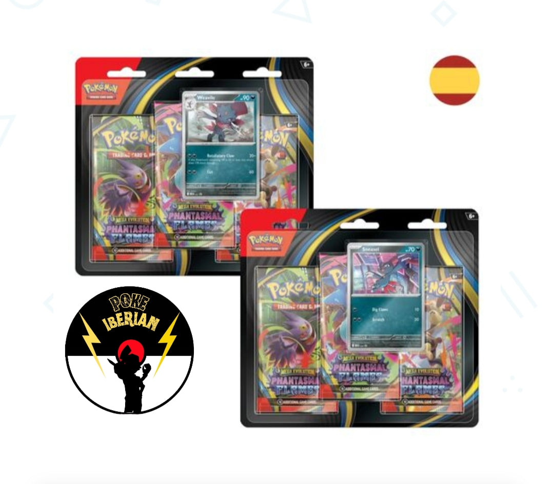 Blíster de 3 sobres , Fuegos Fantasmales , Español - Pokeiberian Coleccionables