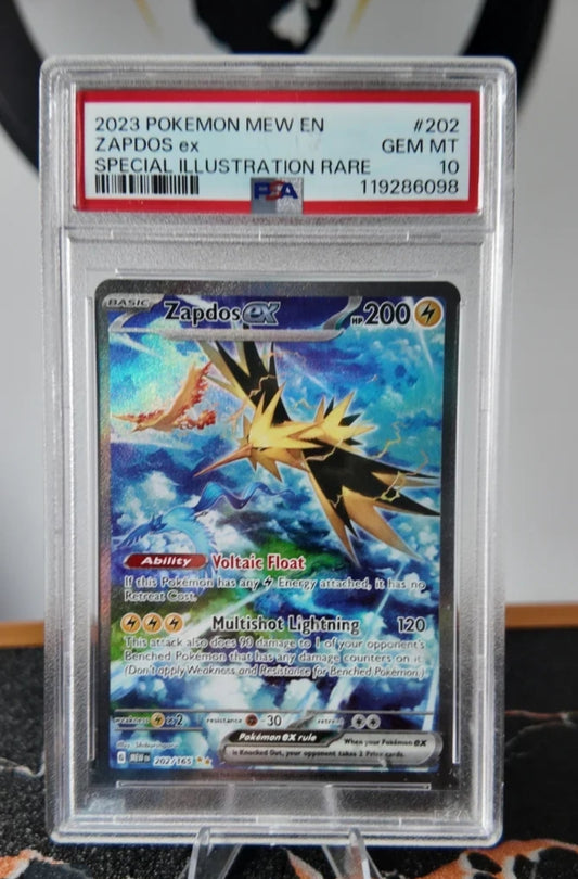 Zapdos ex 151 , PSA 10 , Inglés