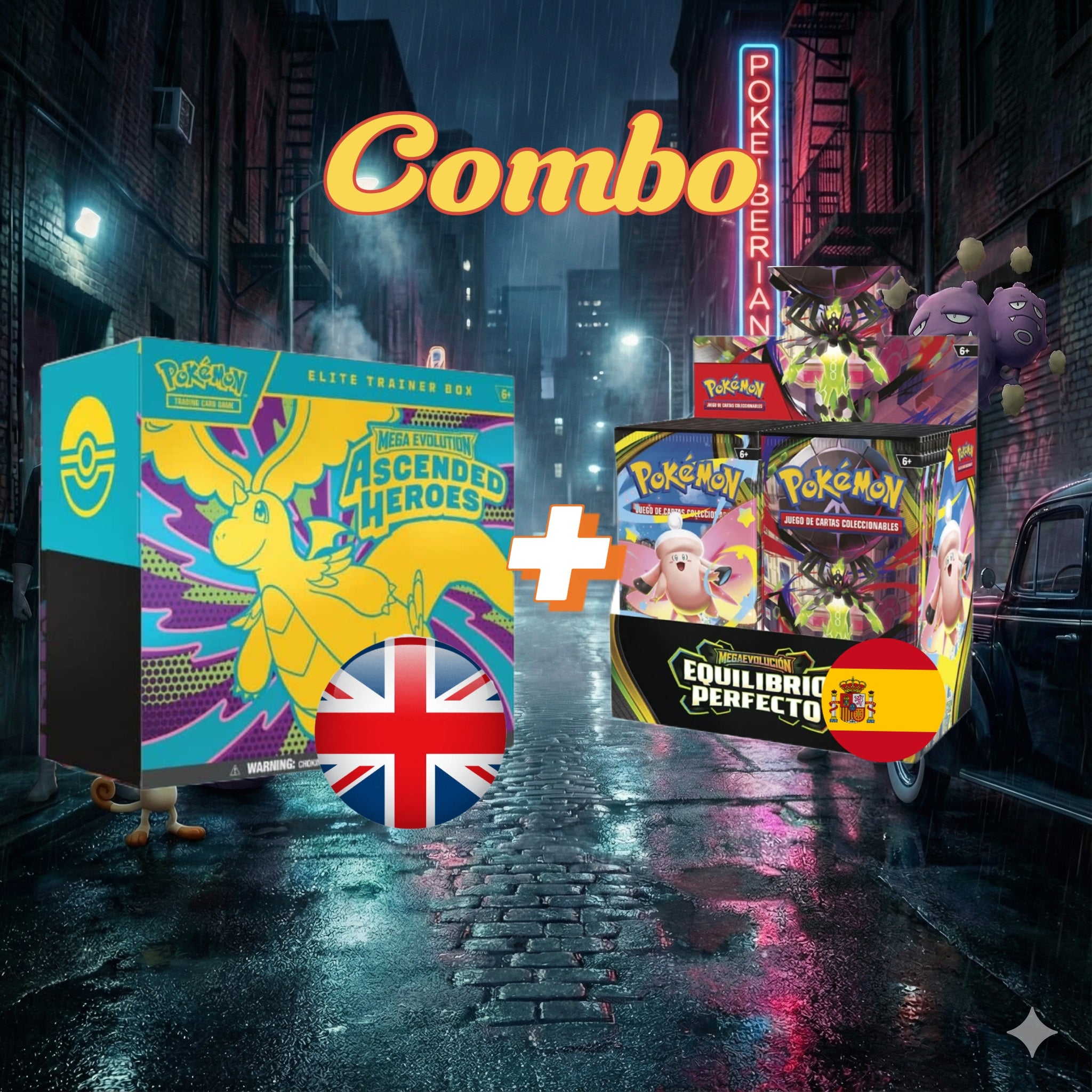 Combo ETB Ascended Héroes Inglés + Booster Box Equilibrio Perfecto