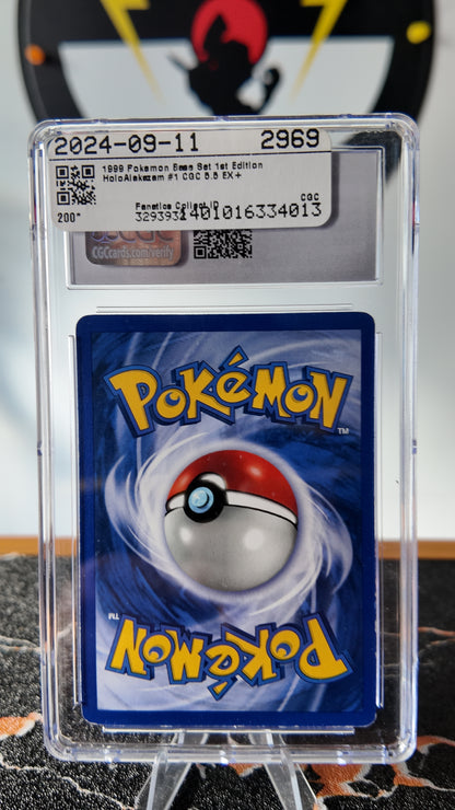 Alakazam base set 1a edición , Shadowless , CGC 5,5